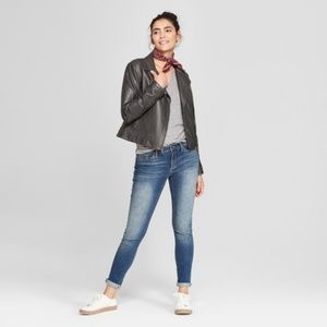 NWT Universal Thread Biker Moto Faux Leather Jacke